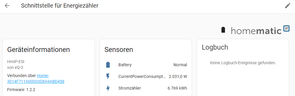 HmIP-ESI-IEC in Home Assistant